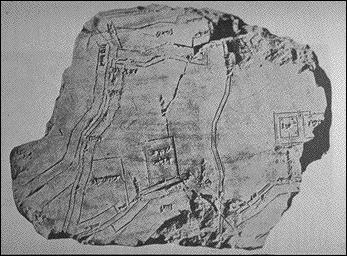 Mesopotamian City Plan, Nippur 1500 B.C., showing part of the defensive city wall and planned repairs.