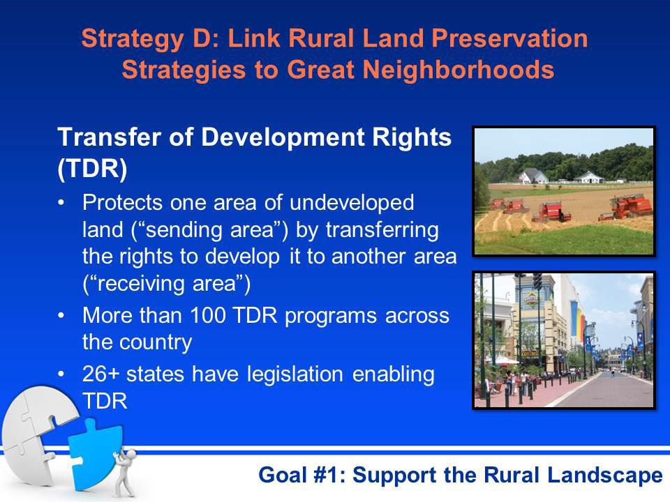 Script (Cont.): development through a conservation easement. A conservation easement is a legally recorded restriction that generally limits the use of a property to farming, forestry, and open space.
