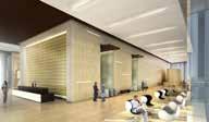 Drop-off zone Lobby Premium office s lobby has modern spaces with marble stones and artificial