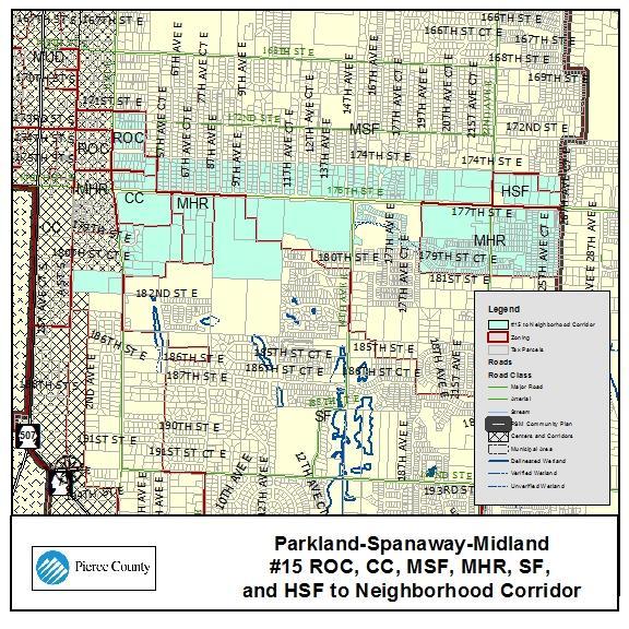15 Planning Staff 176 th Pacific Ave to 26 th Map: 826 parcels Re-instate 176 th as Neighborhood Corridor Description of surrounding area: Approximately 400 acres along 176 th Street which is