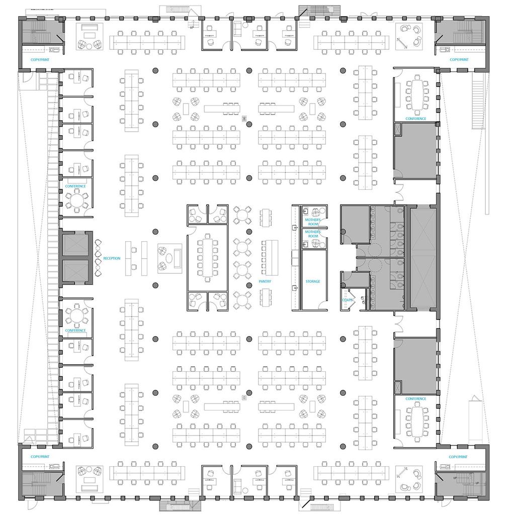 35,000 RSF Per Floor Available Large Open Customizable Floor Plans FLOOR PLAN TEST FIT