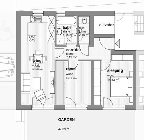 168 J. WERNER Fig. 5. Basic floor plan with FLEX zone (semitransparent area) 3.