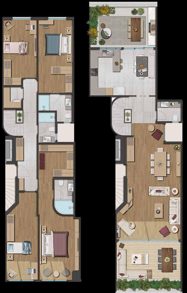 5,8 m 2 6 BEDROOM 1 18,7 m 2 Stairs Bath Parents Bath 4,2 m² 6 Bedroom 1 16,3 m² Bath Living 7 BEDROOM BATH 4,3 m 2 8 BEDROOM 2 12,1 m 2