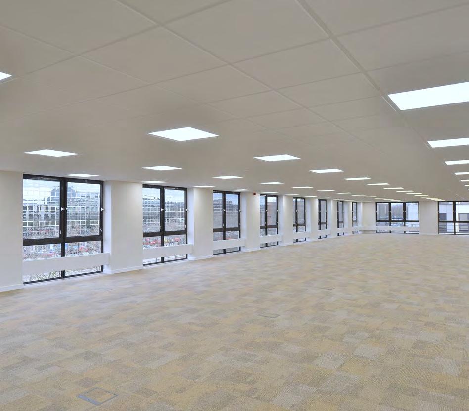 SPECIFICATION: + + All refurbished office suites include new carpets and decoration + + New lighting and suspended ceilings to some areas + + Mix of air-conditioning cassettes and central
