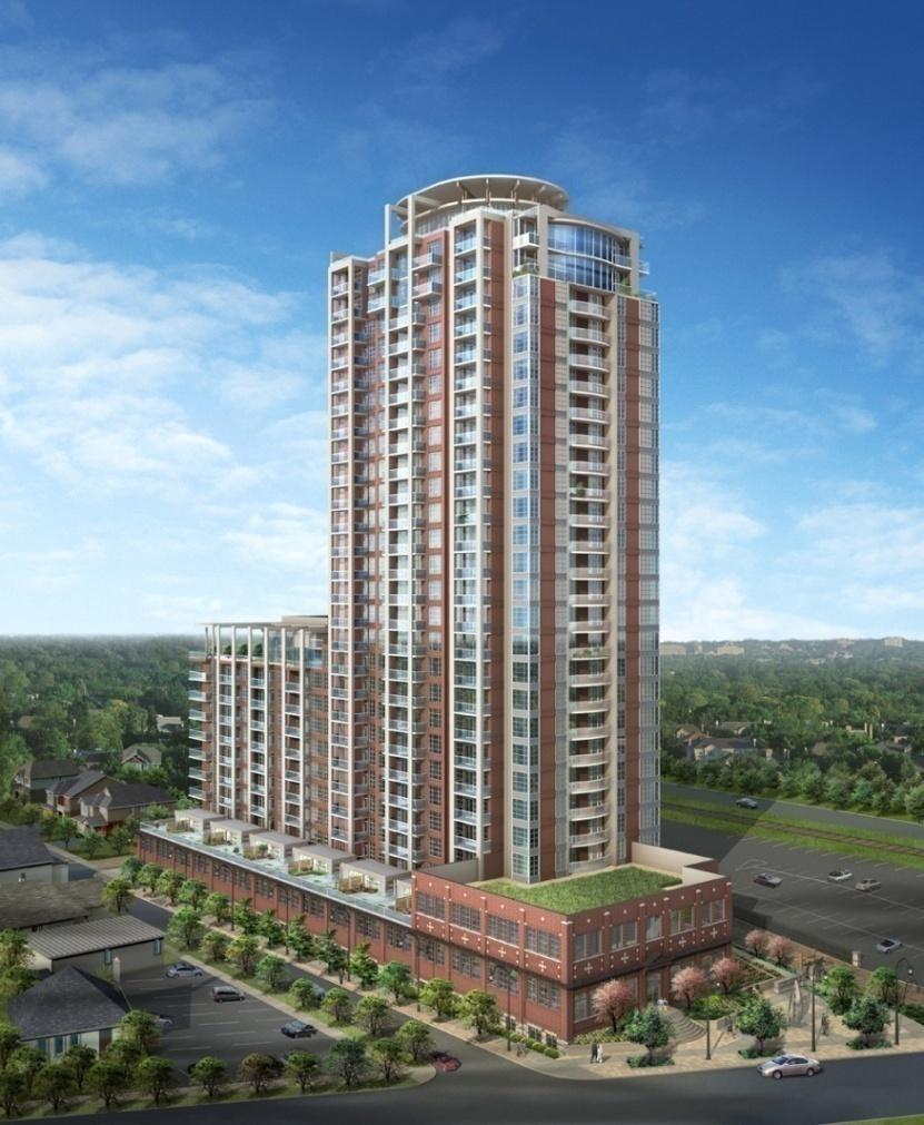 Description: 24 Storey condominium apartment building with ground floor commercial. Units: 350 units.