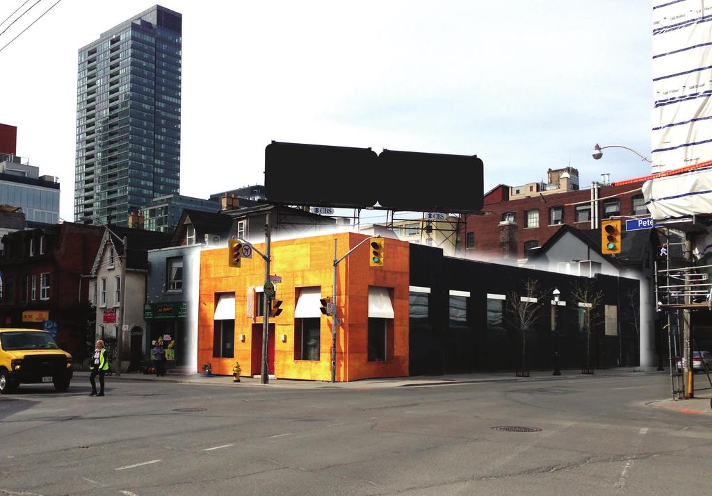Freestanding single-tenant, highly visible corner location at Peter Street and Richmond Street West in the downtown core Located in a high vehicular and pedestrian traffic node Leasable area