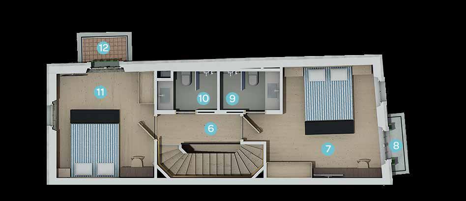Balcony: 1,32 m 2 9. Master Bathroom: 3,11 m 2 10. Bathroom: 2,9 m 2 11. Bedroom: 13,84 m 2 12.