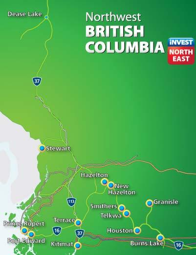 Focussed on Northwestern ritish Columbia The Future of ritish Columbia is in the North SwissReal plans for long-term investment in northwest C: Terrace, Kitimat & Prince Rupert.