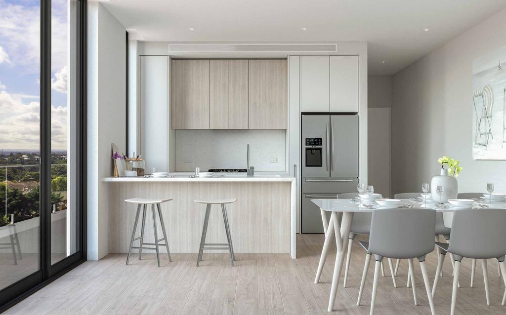 PREMIUM FUNCTIONAL KITCHENS Style meets substance in the high-end Bosch kitchens, the working hub of homes. Generous stone topped kitchens invite people to gather.