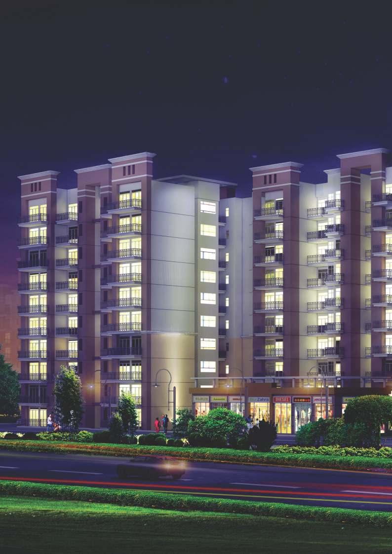 PERSPECTIVE NIGHT VIEW 2/3 BHK Apartments having 9 & 10 floors 2 side open plot