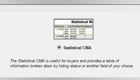 STATISTICAL CMA Designed for buyers who are
