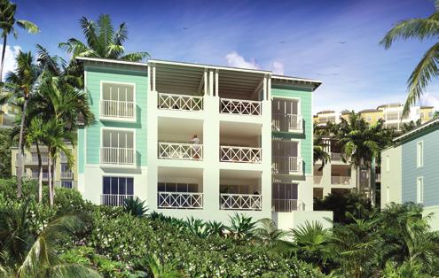 Alternatively, the smaller design has two apartments on each floor. The elevated hillside location of these apartments afford panoramic ocean, golf or mountain views.