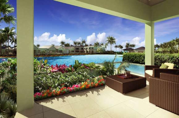The pools are orientated to provide a visual connection between the reception building and the restaurant and Atlantic Ocean.