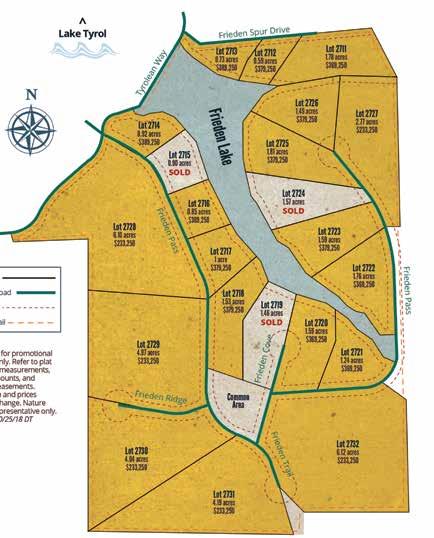 NEW CHALET COMMUNITY New lots available at Innsbrook s newest lake! 2711 1.