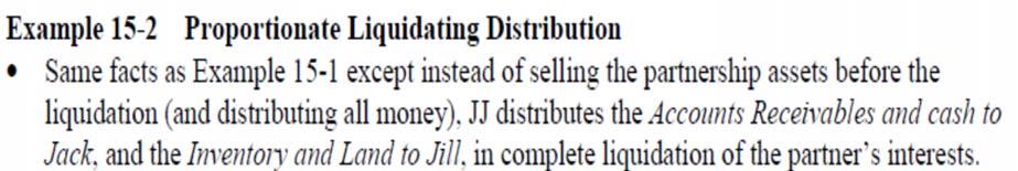 Liquidating Distribution Jack Jill