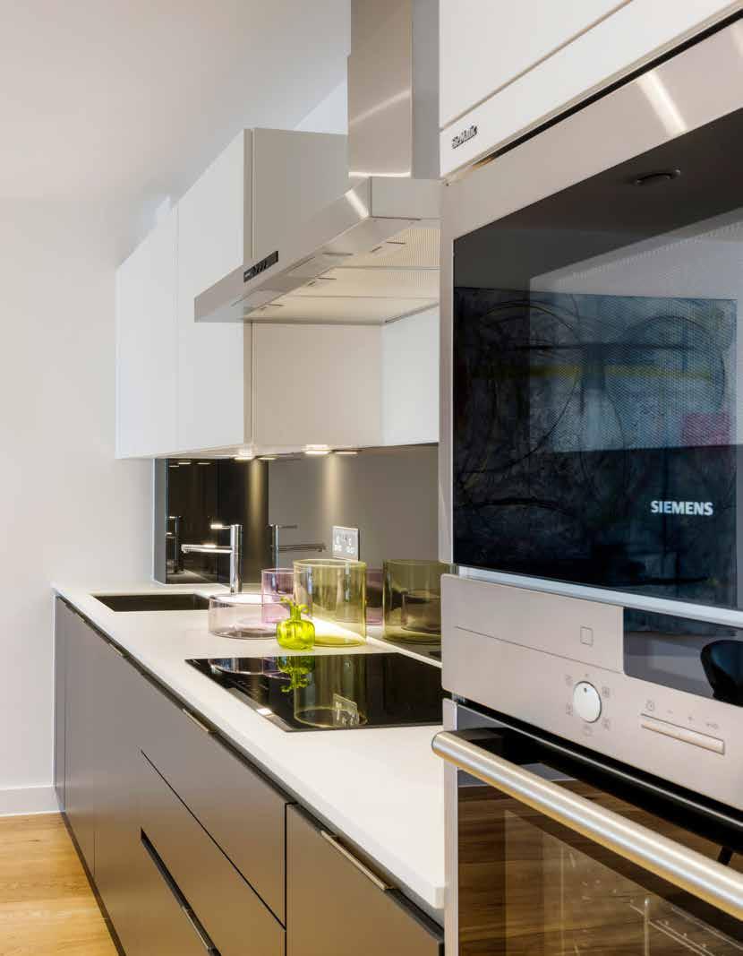 SPECIFICATIO s All apartments have modern, open-plan fitted kitchens equipped with high-quality appliances.