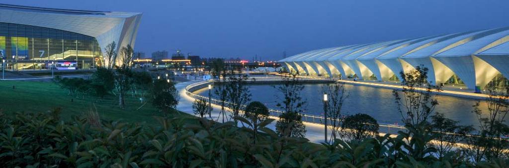 Shanghai Oriental Sports Center, Shanghai (CN) THE LAKESIDE SWIMMING STADIUM Concept The Shanghai Oriental Sports Center (SOSC) was designed on the occasion of the 14th world championships of the