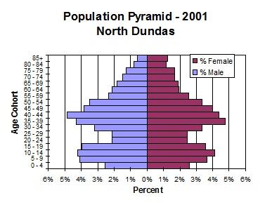 North Dundas 2001 28.8 % 33.9 % 23.6 % 13.7 % North Dundas 2006 26.7 % 31.5 % 28.2 % 13.6 % North Dundas 2011 23.7 % 28.2 % 32.5 % 15.