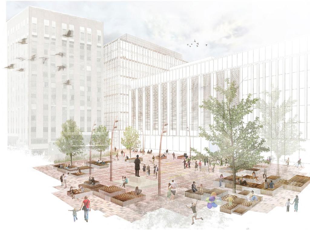 THE VISION FOR LINCOLN SQUARE Redevelopment plans for Lincoln Square, which sits directly behind Union and Albert Square, are designed to re-engage the public with this space, making it