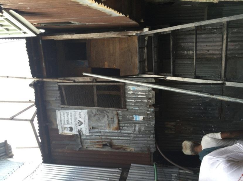 Design research on present condition of Korail Slum Housing conditions in the slum Most of the houses are made by corrugated iron (locally knows as Dhu- Tin) The houses are overcrowded; in most of