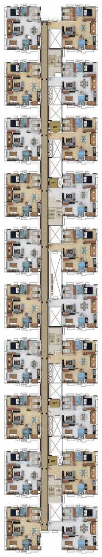 TOWER - 3 T3- to T3-0 T3-3 to T3-03 ST TO 0 TH FLOOR T3- to T3-0 T3-4 to T3-04 TYPICAL 3 BHK COMFORT 5 0 x 7 3 MASTER BEDROOM 0 x 0 BALCONY 4 4 x 0 3 Series Apartment Type Size (in sft) Preferred