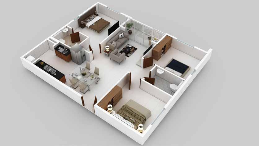 GRAND BEDROOM- 0 0 x 0 T3-05 to T3-005 T3-0 to T3-00 KITCHEN 8 6 x 7 8 LIVING / DINING 0 x 0 6 6 0 x 7 3 T3-04 to T3-004 T3-0 to T3-00 BEDROOM- 0 6 x 0 PUSHPARAHIL LAKE T3-03 to T3-003 T3-0 to T3-00