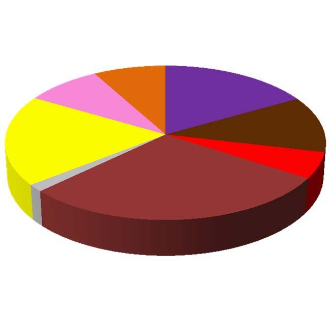 Vacant Land There are 24.2 acres of undeveloped land in Frisco. The following pie chart shows the percentage of vacant land in 2015 categorized by zone district.