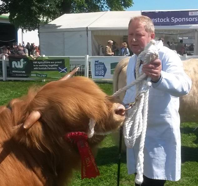 Class SP7 Reserve Overall Male McKechnie, J & C, Dochie 1st of Gartocharn, UK541401 300072, 13/04/2015, S: Brogach 1st of Balmoral, D: Lily Morag of Ubhaidh Class SP8 Breeders of the Best Bull Mrs