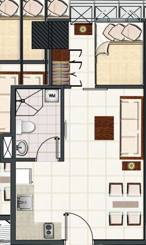 1-Bedroom Deluxe Unit C Floor Plan 1-Bedroom Deluxe Unit C (30.00 sq.m.) Living Room Dining Room Gross 8.