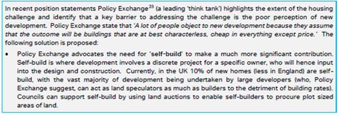 Box 2.3 Solutions to the Housing Crisis suggested by Policy Exchange 2.