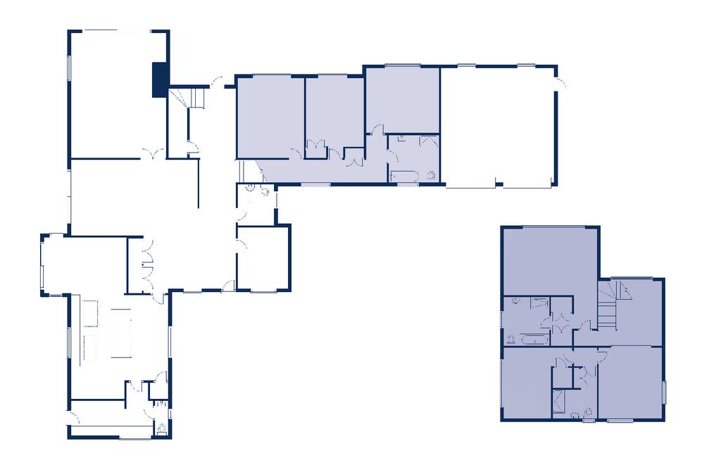 GROUND FLOOR DRAWING REAR HALL BED FOUR BED FIVE BED SIX GARAGE ADDITIONAL STAIRCASE TO FIRST FLOOR BATH DINING WC FIRST FLOOR BREAKFAST