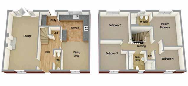 Utility: 1668 x 2235 [5-6 x 7-4 ] FIRST FLOOR DIMENSIONS: Master Bedroom: 3334 x 3848 [10-11 x 12-8 ]