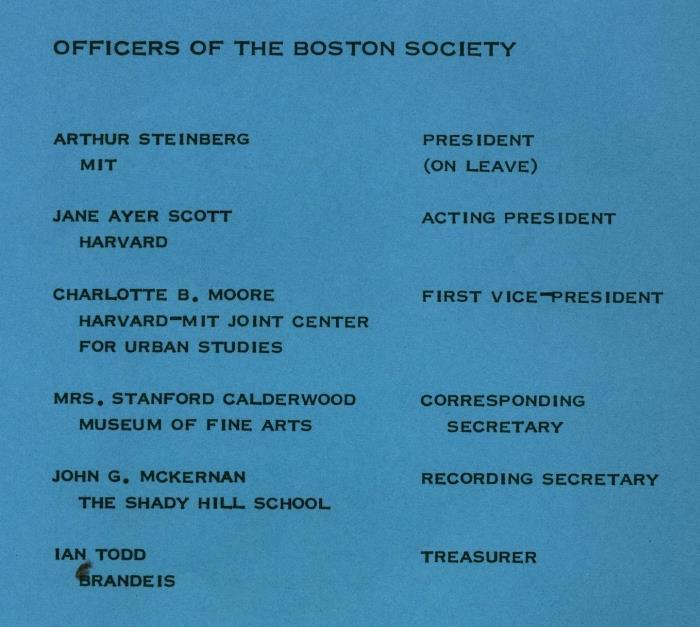 Society of the AIA in 1976.