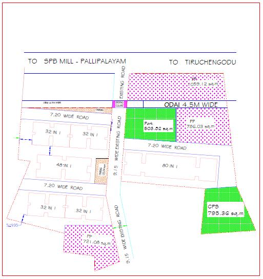 SATHYA NAGAR IN ALAMPALAYAM TP Particulars No of Tenements Description 256 (G+3) Total Project Cost GoI Share GoTN