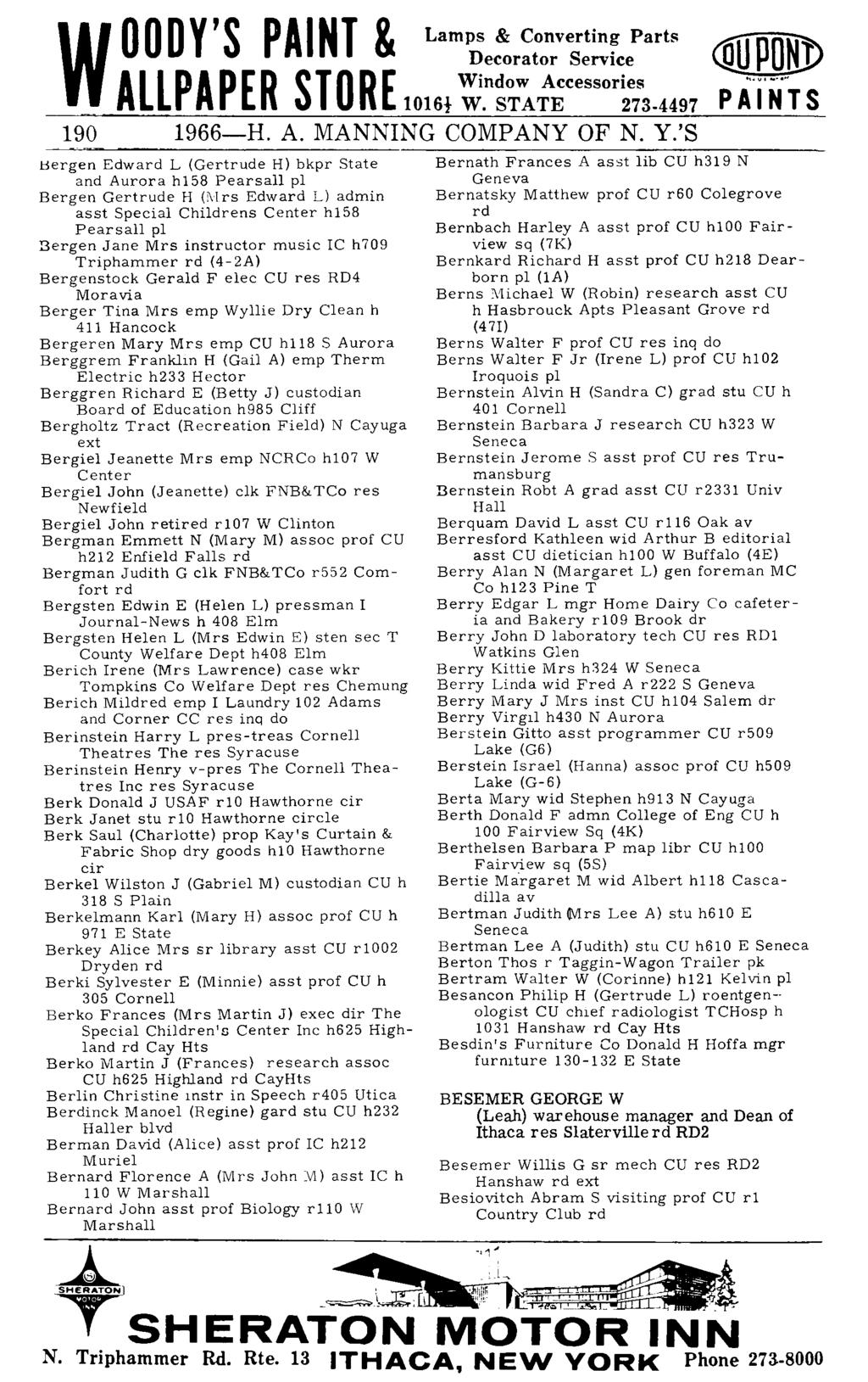190 1966-H. A. MANNING COMPANY OF N. Y.