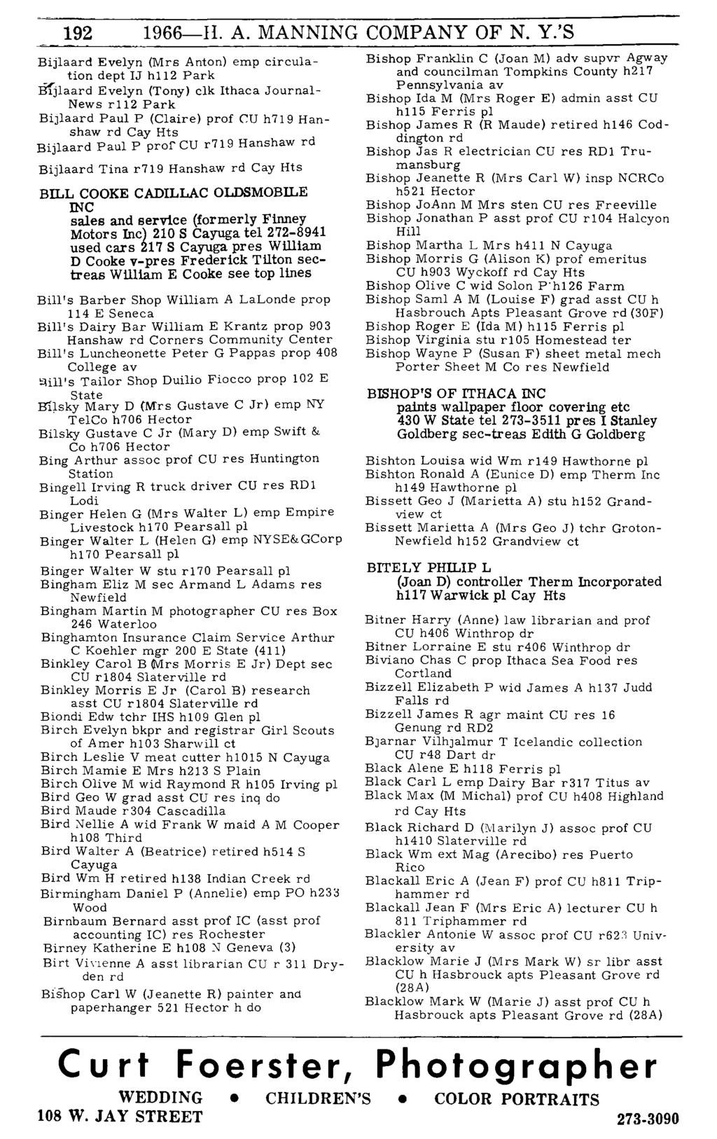 192 1966-H. A. MANNING COMPANY OF N. Y.