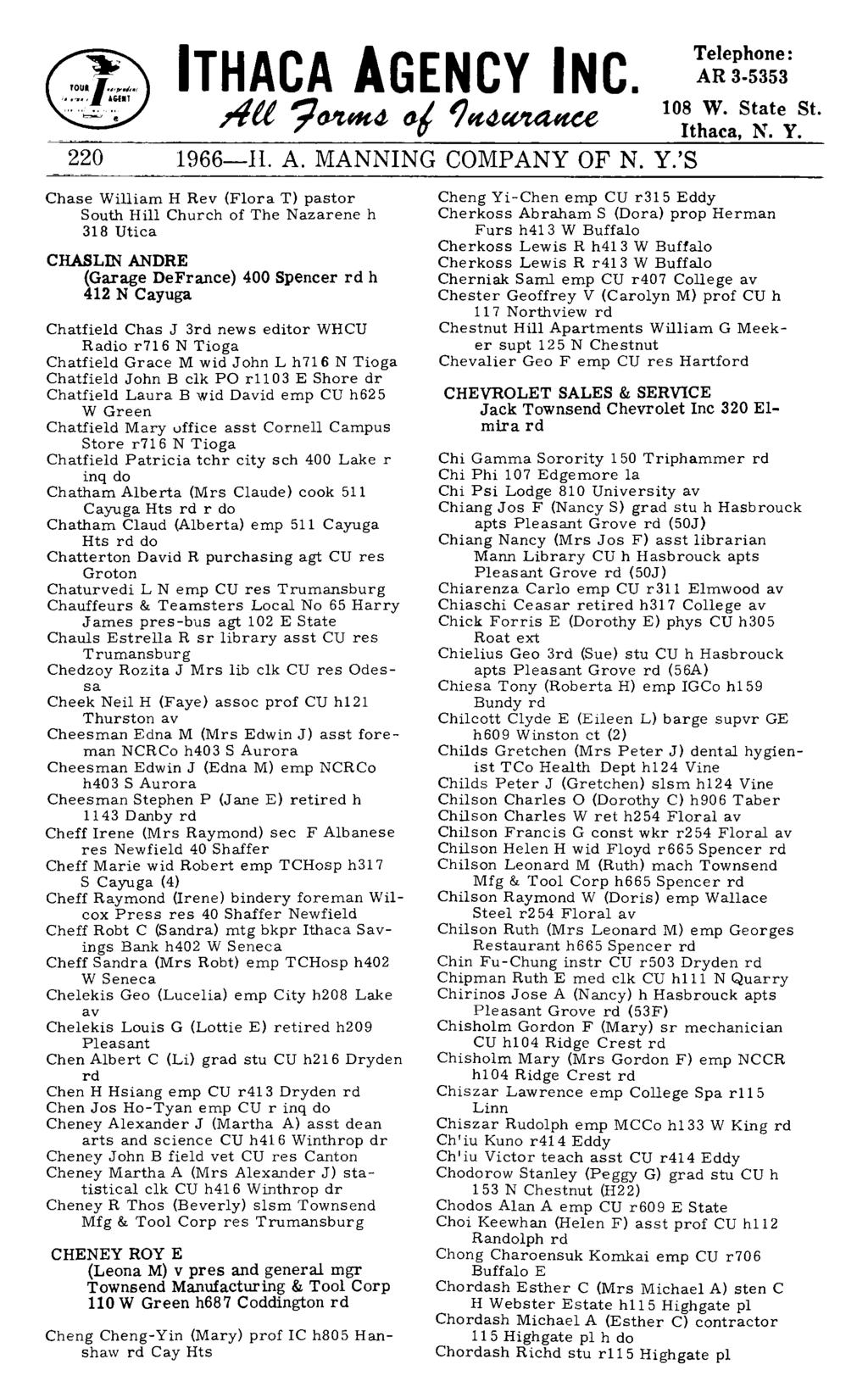 220 1966-H. A. MANNING COMPANY OF N. Y.