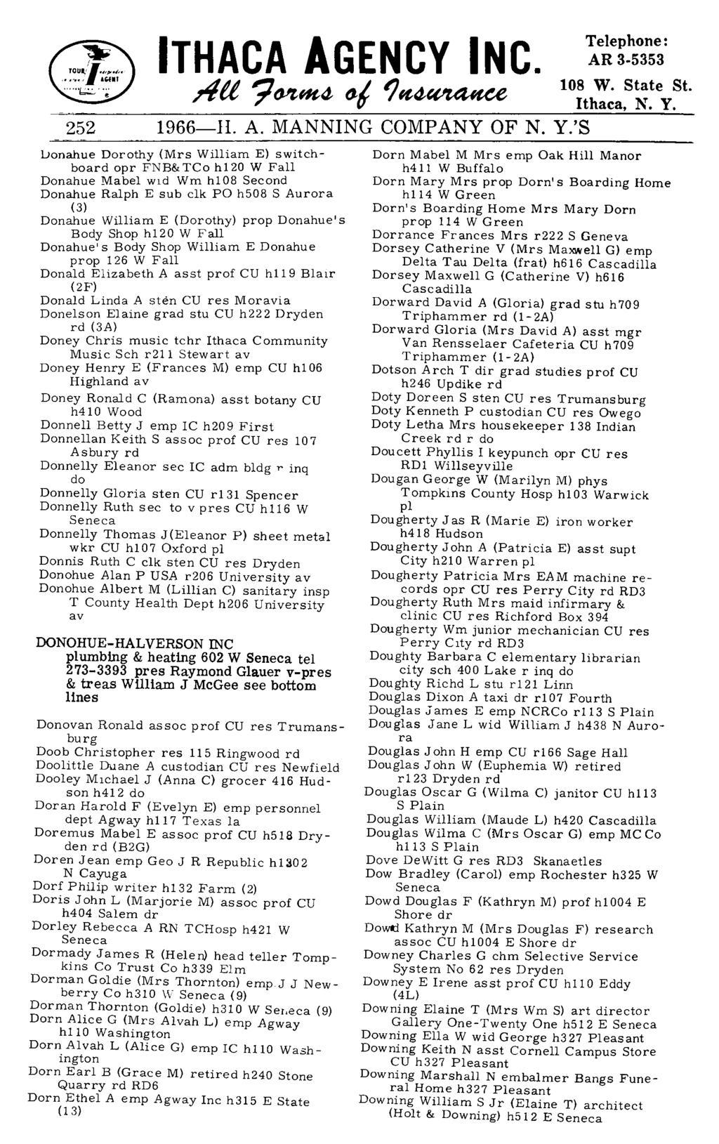 252 1966-H. A. MANNING COMPANY OF N. Y.