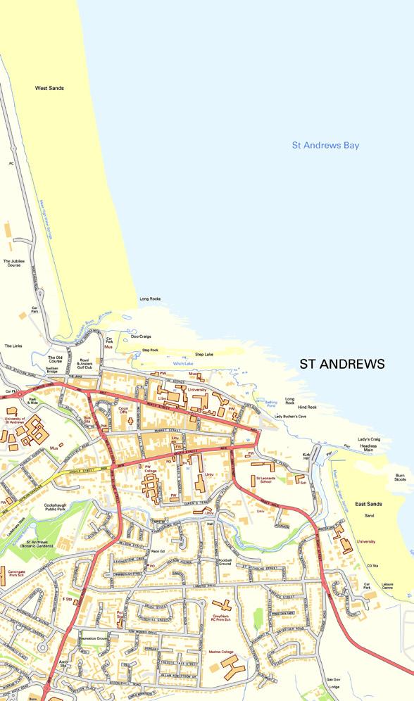 variety of specialist shops and restaurants. Renowned worldwide as the home of golf, the residents of the town are eligible for reduced green fees over the seven St Andrews Links courses.