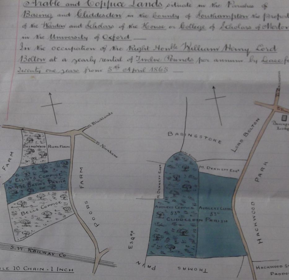 HRO, 11M49/E/B6/12. Sale details showing Thomas Pain s existing land holdings, November 1880.