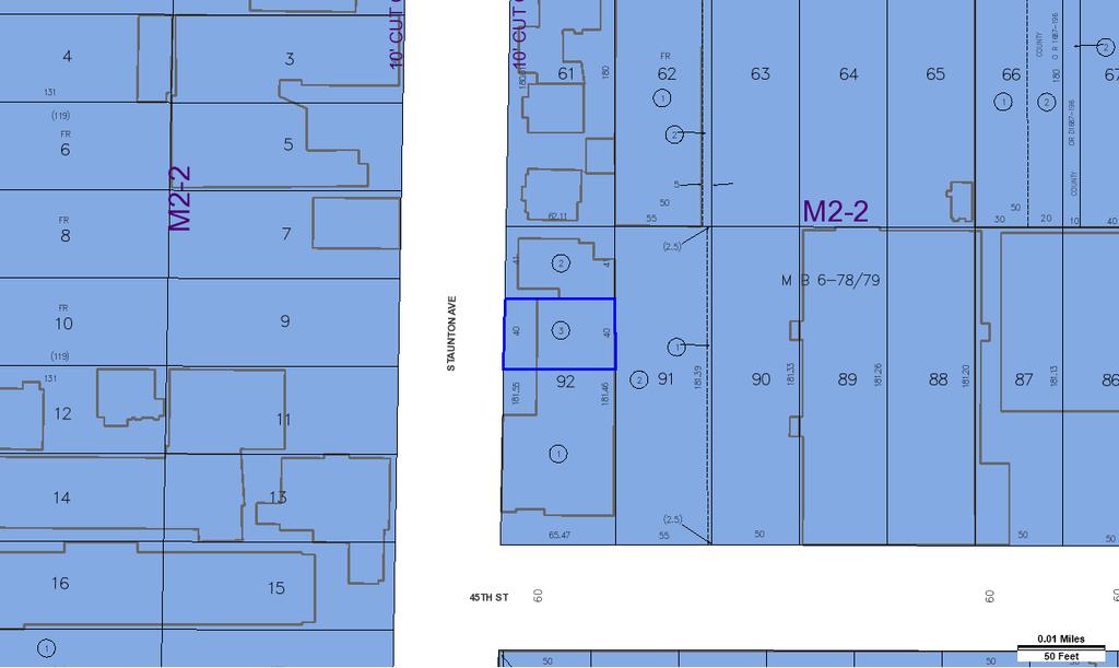 ZIMAS PUBLIC Generalized Zoning 11/11/2018 City of Los Angeles Department of City Planning Address: 4424 S STAUNTON AVE Tract: RESUBDIVISION OF THE KELLAR