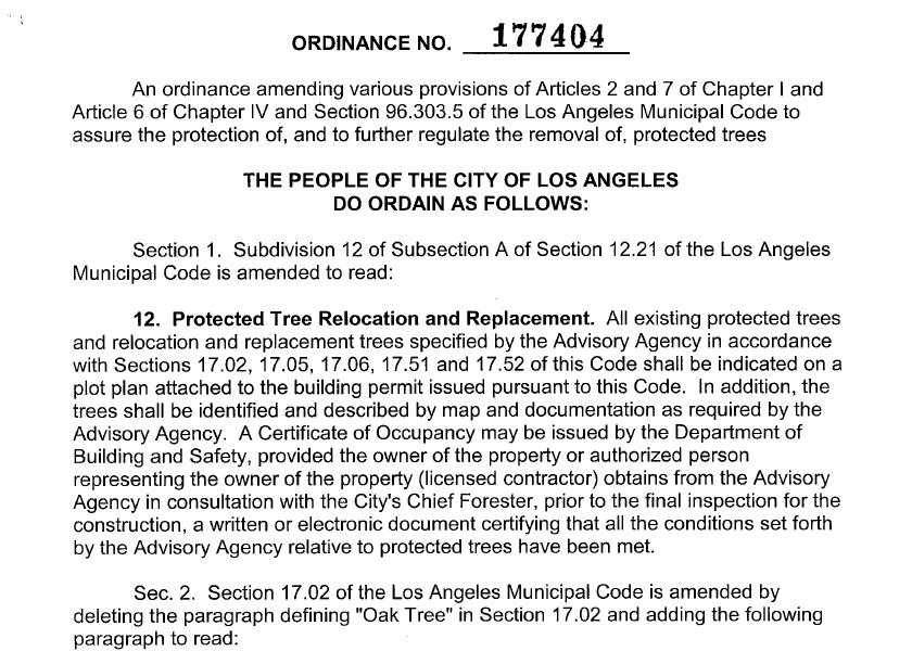 For the full ordinance documents please contact the broker To obtain a protected tree report please contact: Kay J.