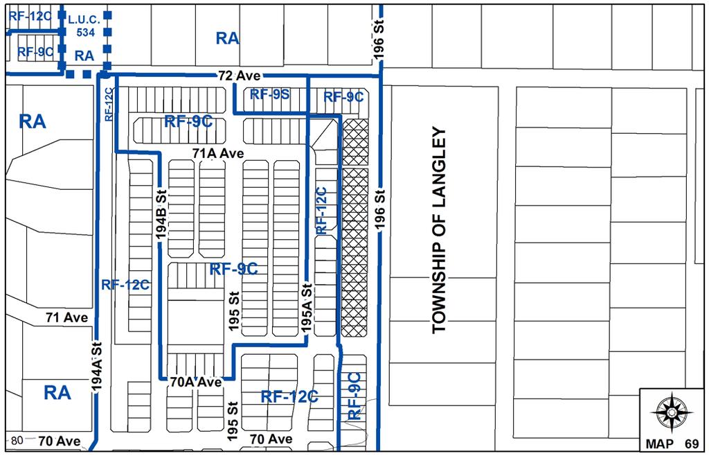front yard setback for 24 small single family lots in East Clayton LOCATION: OWNER: ZONING: OCP