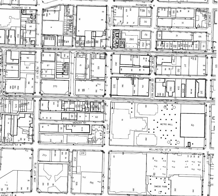 Location Map 355 King Street West ATTACHMENT NO. 1 Location Map for 355 King Street West The arrow indicates location of property.