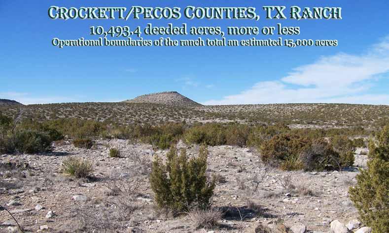 We have just obtained an exclusive listing on approximately 10,500 deeded acres, which is the major portion of a larger operating ranch unit,