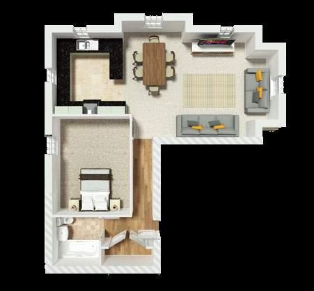 North Wing Apartment Total Floor Area 1,120 sq ft (2 Bedroom Apartment) Living Area (max) 21 2 x 16 4 6.46m x 4.