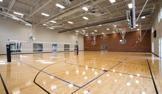 The 183,000 square foot building consists of four main areas: a centralized entry/cafetorium area, an athletic complex, an academic wing and an exploratory wing.
