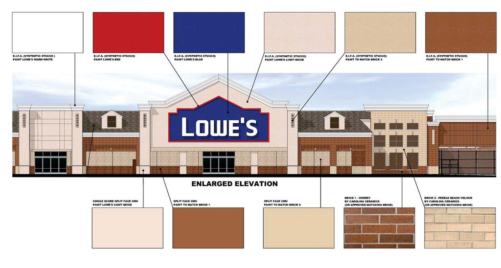 WHITE LOWES RED PMS 200 LOWES Blue PMS 280