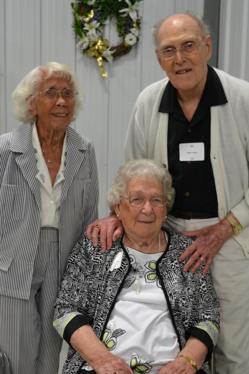Recognized from the 80 & 75 year graduating classes were: standing Lucile Nichols Burkett, class of