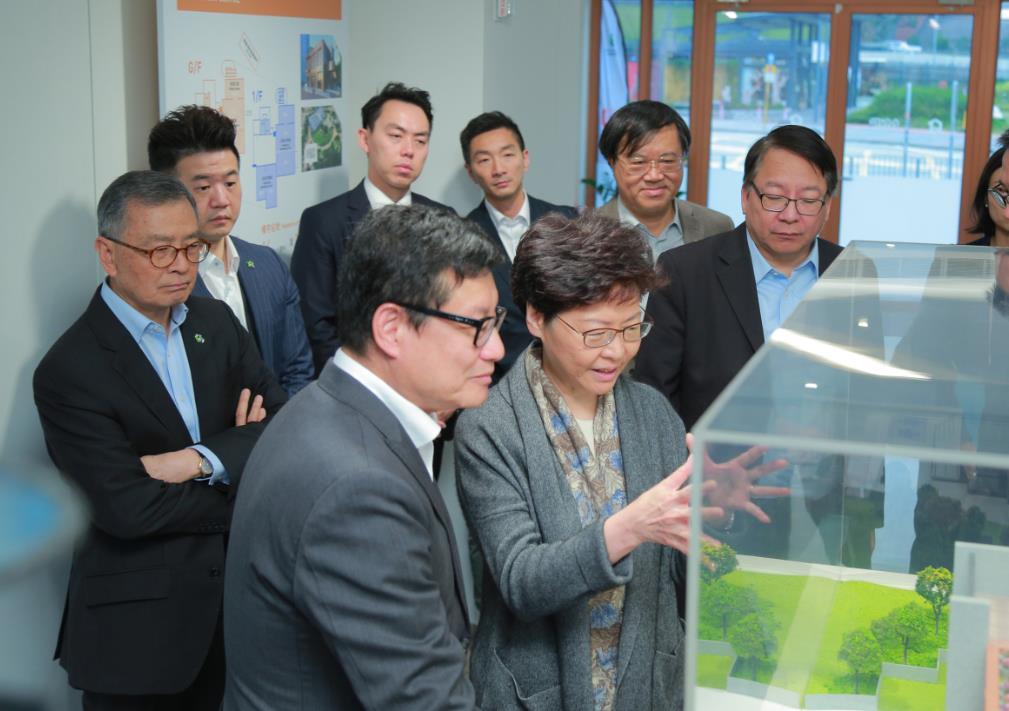 Mrs. Carrie LAM is impressed by the